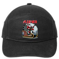 Sleigher Hail Santa Heavy Metal Christmas Rock Xmas Art  7-Panel Snapback Hat