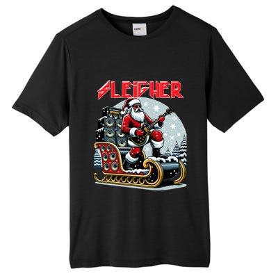 Sleigher Hail Santa Heavy Metal Christmas Rock Xmas Art  Tall Fusion ChromaSoft Performance T-Shirt