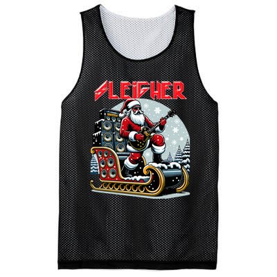 Sleigher Hail Santa Heavy Metal Christmas Rock Xmas Art  Mesh Reversible Basketball Jersey Tank