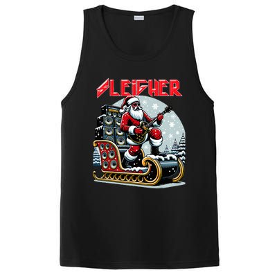 Sleigher Hail Santa Heavy Metal Christmas Rock Xmas Art  PosiCharge Competitor Tank