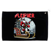 Sleigher Hail Santa Heavy Metal Christmas Rock Xmas Art  Grommeted Golf Towel