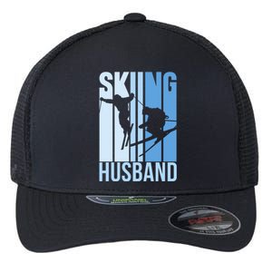 Skiing Husband Ski Skier Skiers Hobby Funny Gift Flexfit Unipanel Trucker Cap