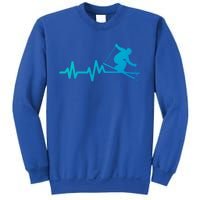 Ski Heartbeat Skiing Skier Gift Sweatshirt