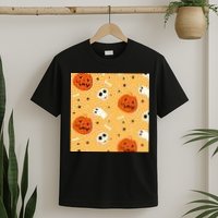 Spooky Halloween Skull Ghost Cartoon T-Shirt
