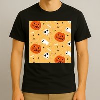 Spooky Halloween Skull Ghost Cartoon T-Shirt