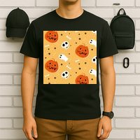 Spooky Halloween Skull Ghost Cartoon T-Shirt