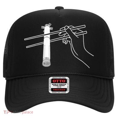 Super Heavy Starship Booster 12 Chopsticks High Crown Mesh Back Trucker Hat