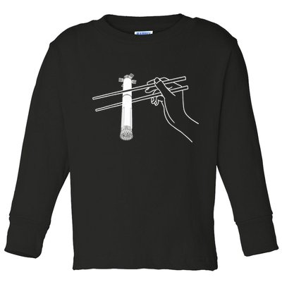Super Heavy Starship Booster 12 Chopsticks Toddler Long Sleeve Shirt
