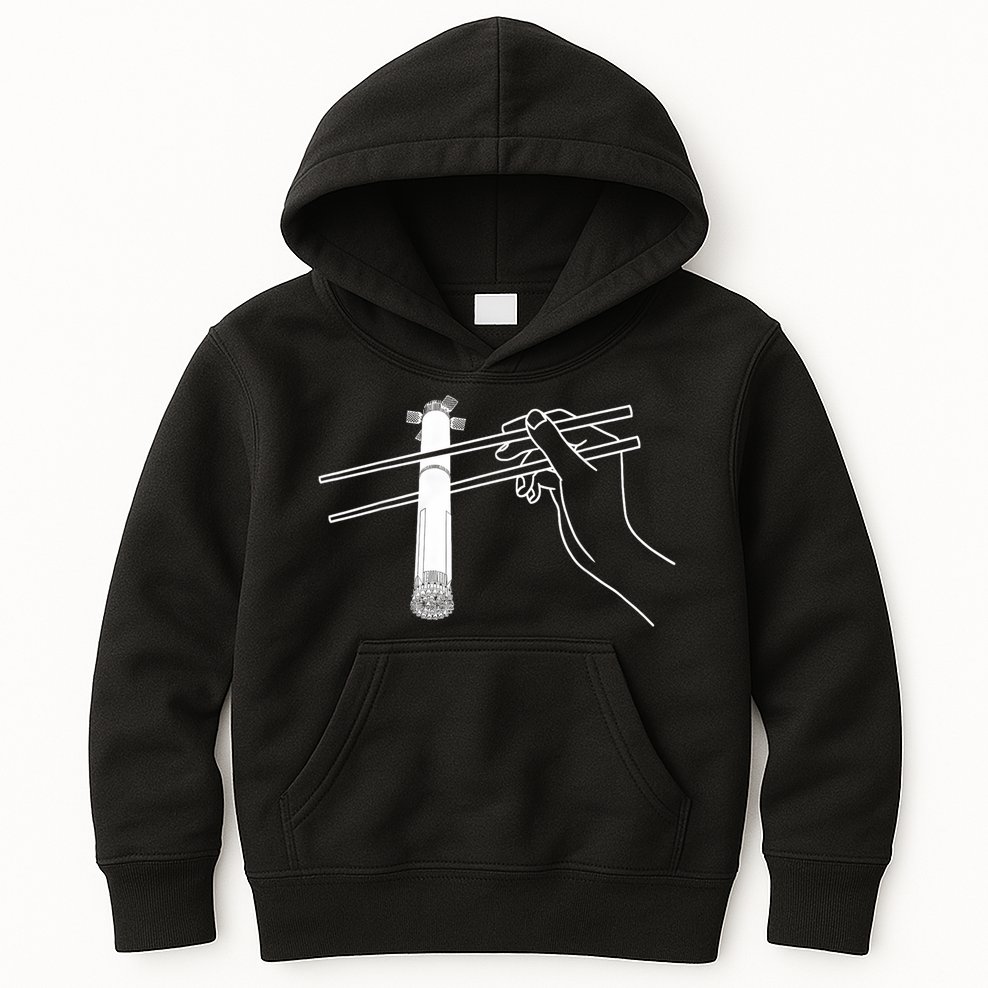 Super Heavy Starship Booster 12 Chopsticks Kids Hoodie