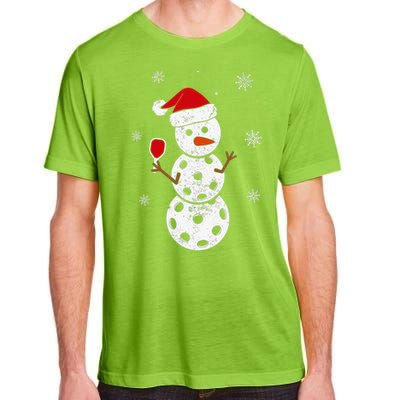 Santa Hat Snowman Gifts For Xmas Funny Pickleball Christmas Adult ChromaSoft Performance T-Shirt