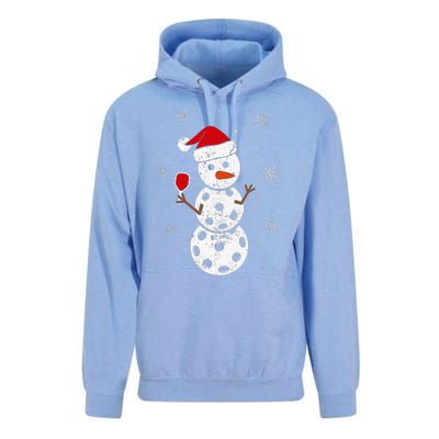 Santa Hat Snowman Gifts For Xmas Funny Pickleball Christmas Unisex Surf Hoodie