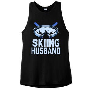 Skiing Husband Ski Winter Skiers Skier Funny Gift Ladies PosiCharge Tri-Blend Wicking Tank