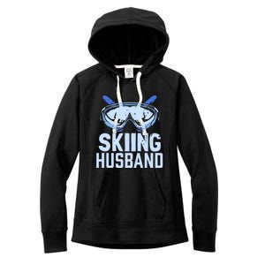 Skiing Husband Ski Winter Skiers Skier Funny Gift Women's Fleece Hoodie