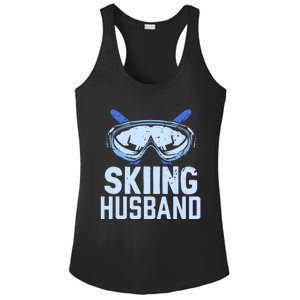 Skiing Husband Ski Winter Skiers Skier Funny Gift Ladies PosiCharge Competitor Racerback Tank