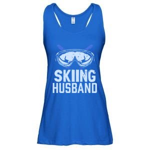 Skiing Husband Ski Winter Skiers Skier Funny Gift Ladies Essential Flowy Tank