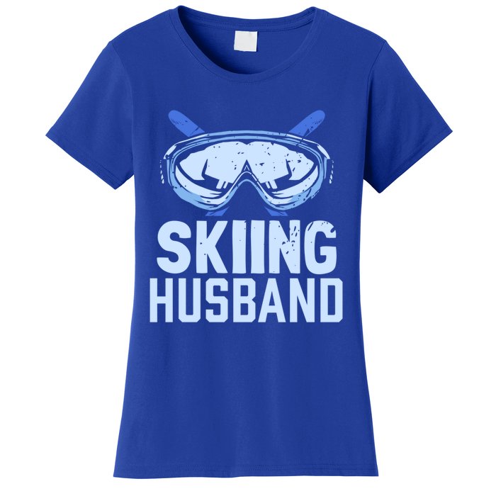 Skiing Husband Ski Winter Skiers Skier Funny Gift Women's T-Shirt