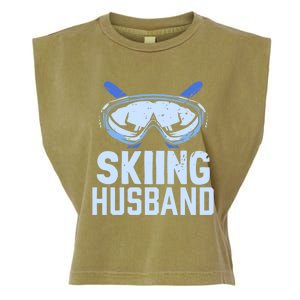 Skiing Husband Ski Winter Skiers Skier Funny Gift Garment-Dyed Women's Muscle Tee