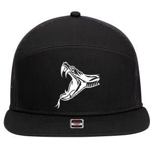 Snake Head 7 Panel Mesh Trucker Snapback Hat