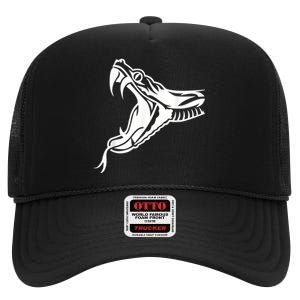 Snake Head High Crown Mesh Back Trucker Hat