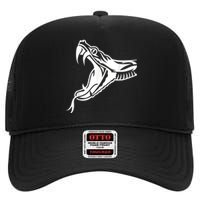 Snake Head High Crown Mesh Back Trucker Hat