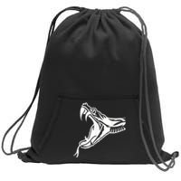 Snake Head Sweatshirt Cinch Pack Bag