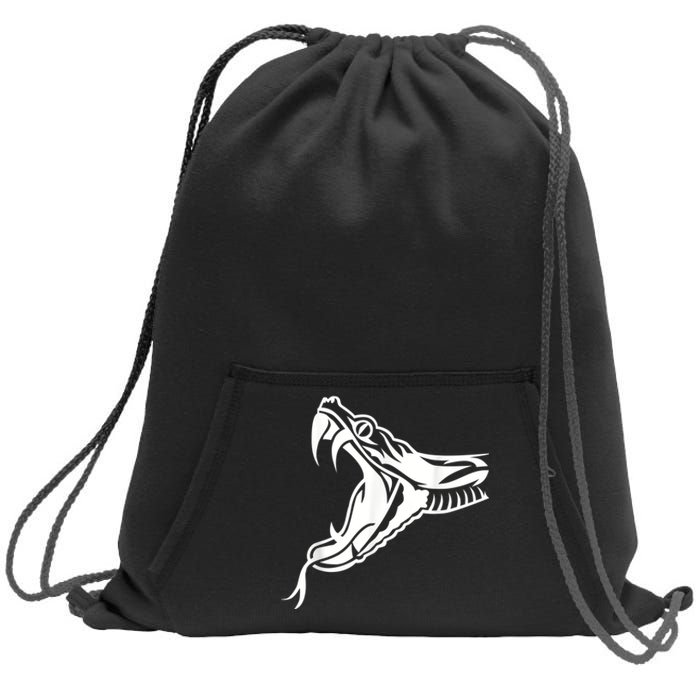 Snake Head Sweatshirt Cinch Pack Bag