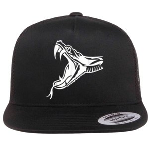 Snake Head Flat Bill Trucker Hat