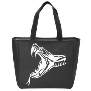 Snake Head Zip Tote Bag