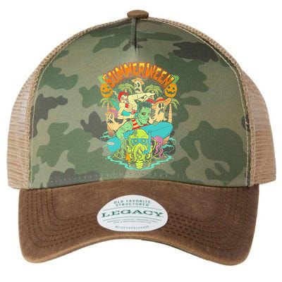 Summerween Happy Summerween Summer Halloween Holiday Legacy Tie Dye Trucker Hat