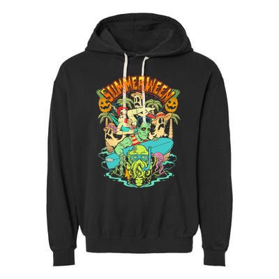 Summerween Happy Summerween Summer Halloween Holiday Garment-Dyed Fleece Hoodie