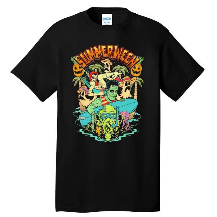 Summerween Happy Summerween Summer Halloween Holiday Tall T-Shirt