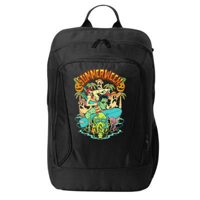 Summerween Happy Summerween Summer Halloween Holiday City Backpack
