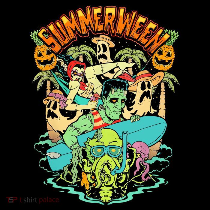 Summerween Happy Summerween Summer Halloween Holiday Sustainable Bucket Hat