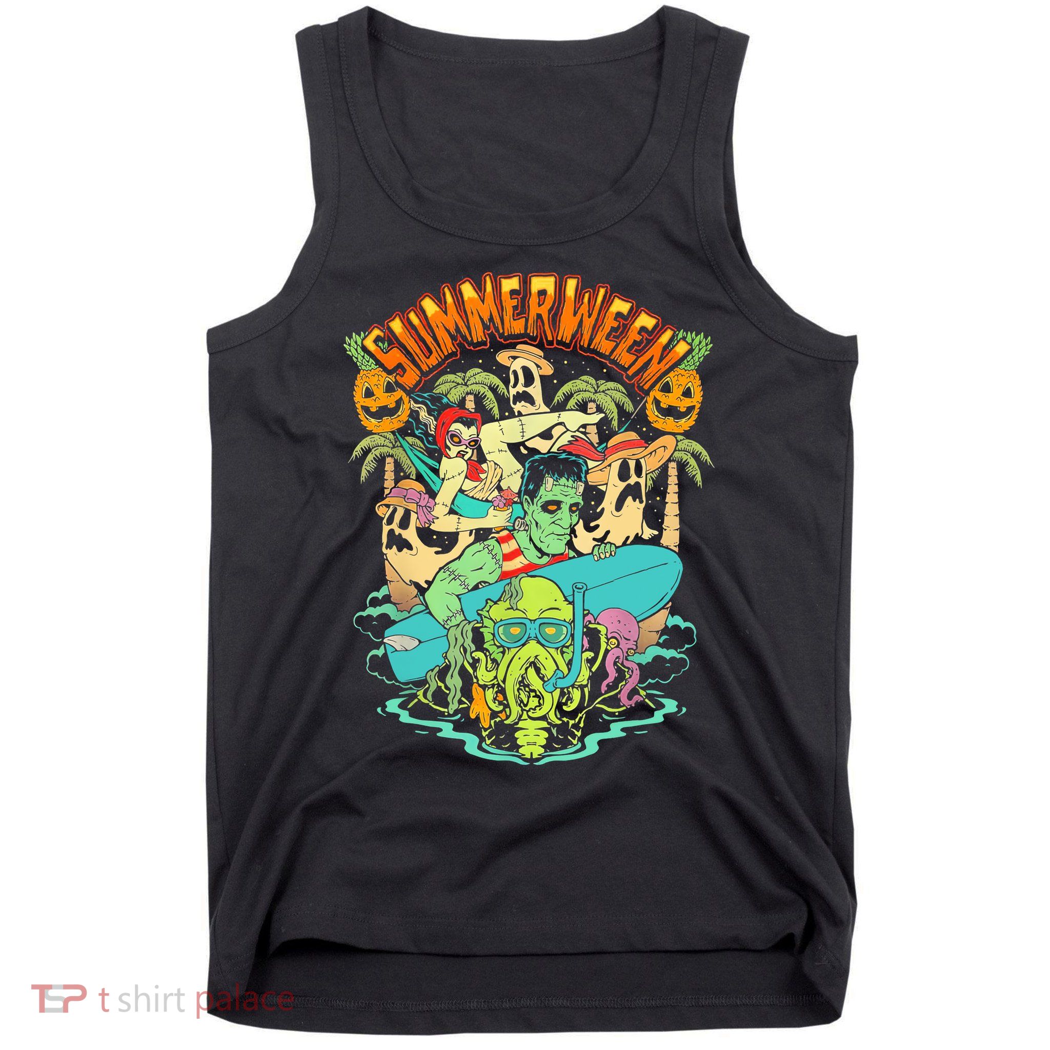 Summerween Happy Summerween Summer Halloween Holiday Tank Top
