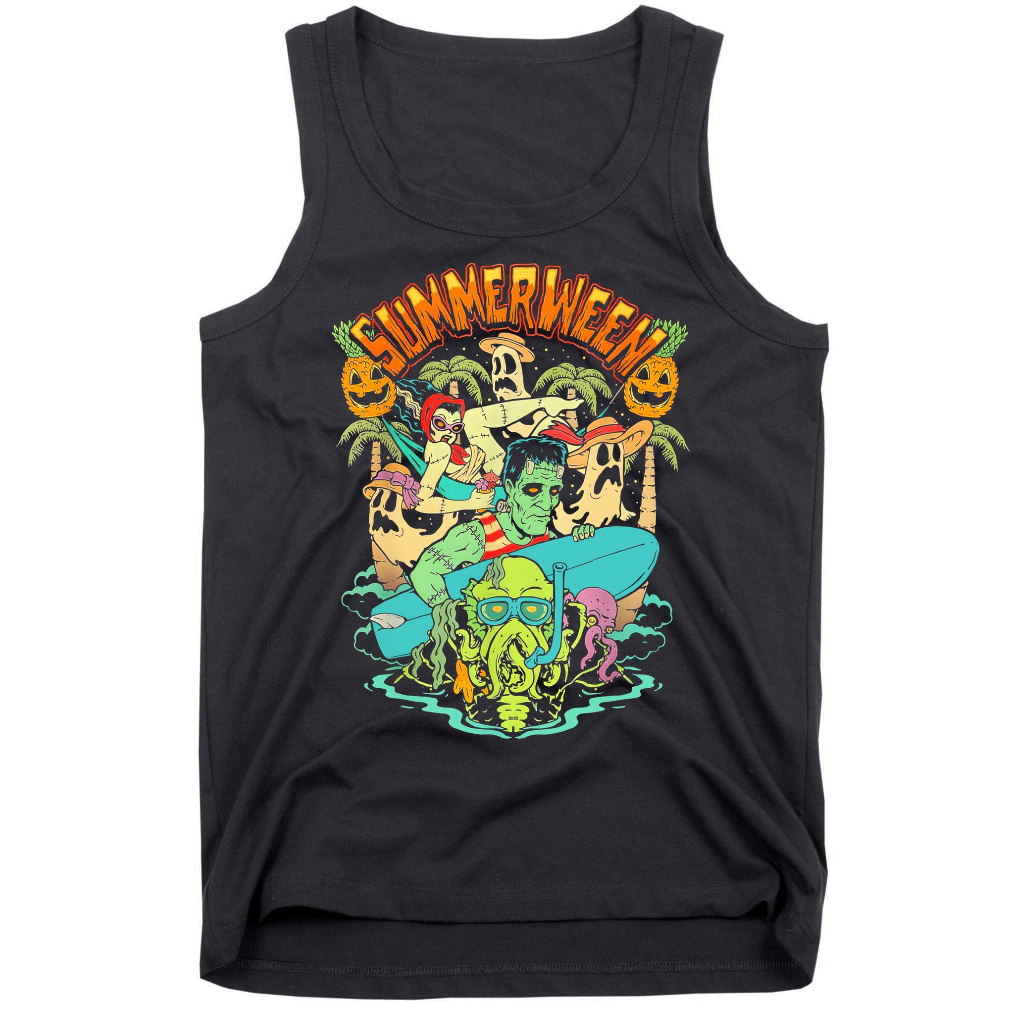 Summerween Happy Summerween Summer Halloween Holiday Tank Top