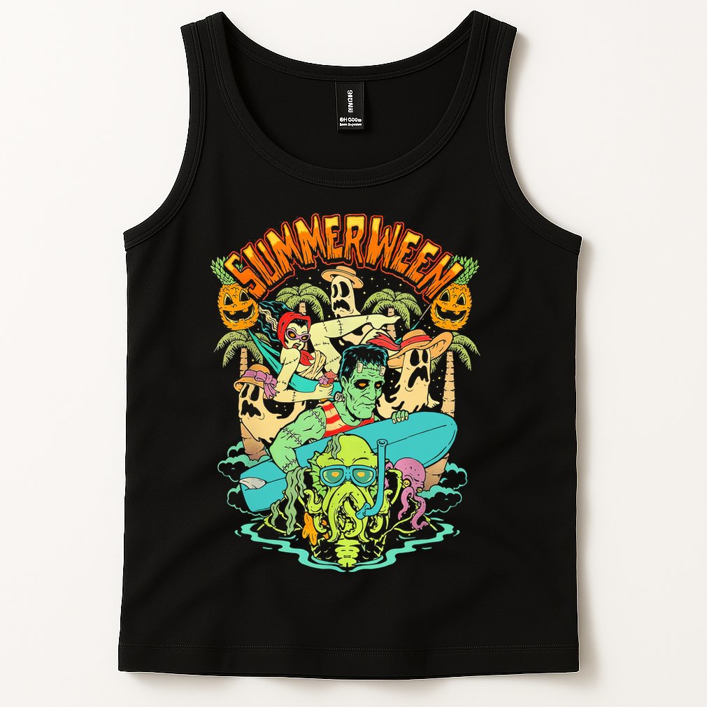 Summerween Happy Summerween Summer Halloween Holiday Tank Top