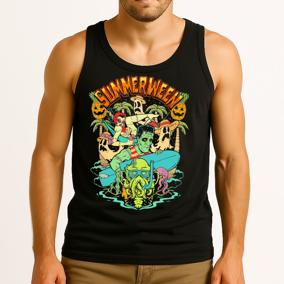 Summerween Happy Summerween Summer Halloween Holiday Tank Top