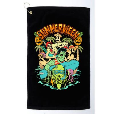 Summerween Happy Summerween Summer Halloween Holiday Golf Towel