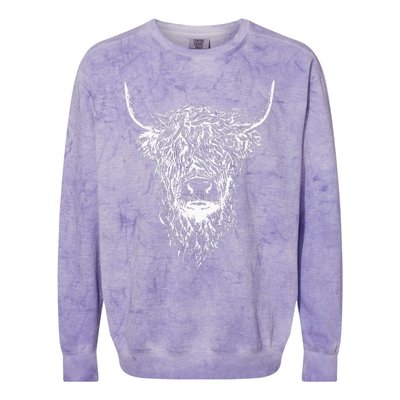 Scottish Highland Scotland Cattle Animal Cow Colorblast Crewneck Sweatshirt