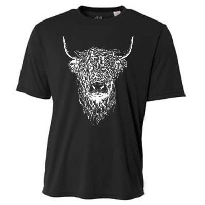 Scottish Highland Scotland Cattle Animal Cow Cooling Performance Crew T-Shirt