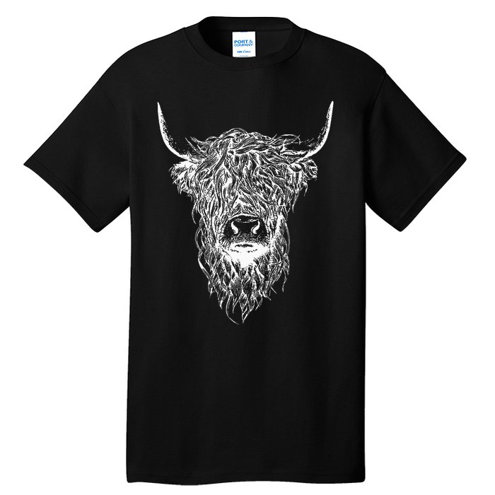 Scottish Highland Scotland Cattle Animal Cow Tall T-Shirt