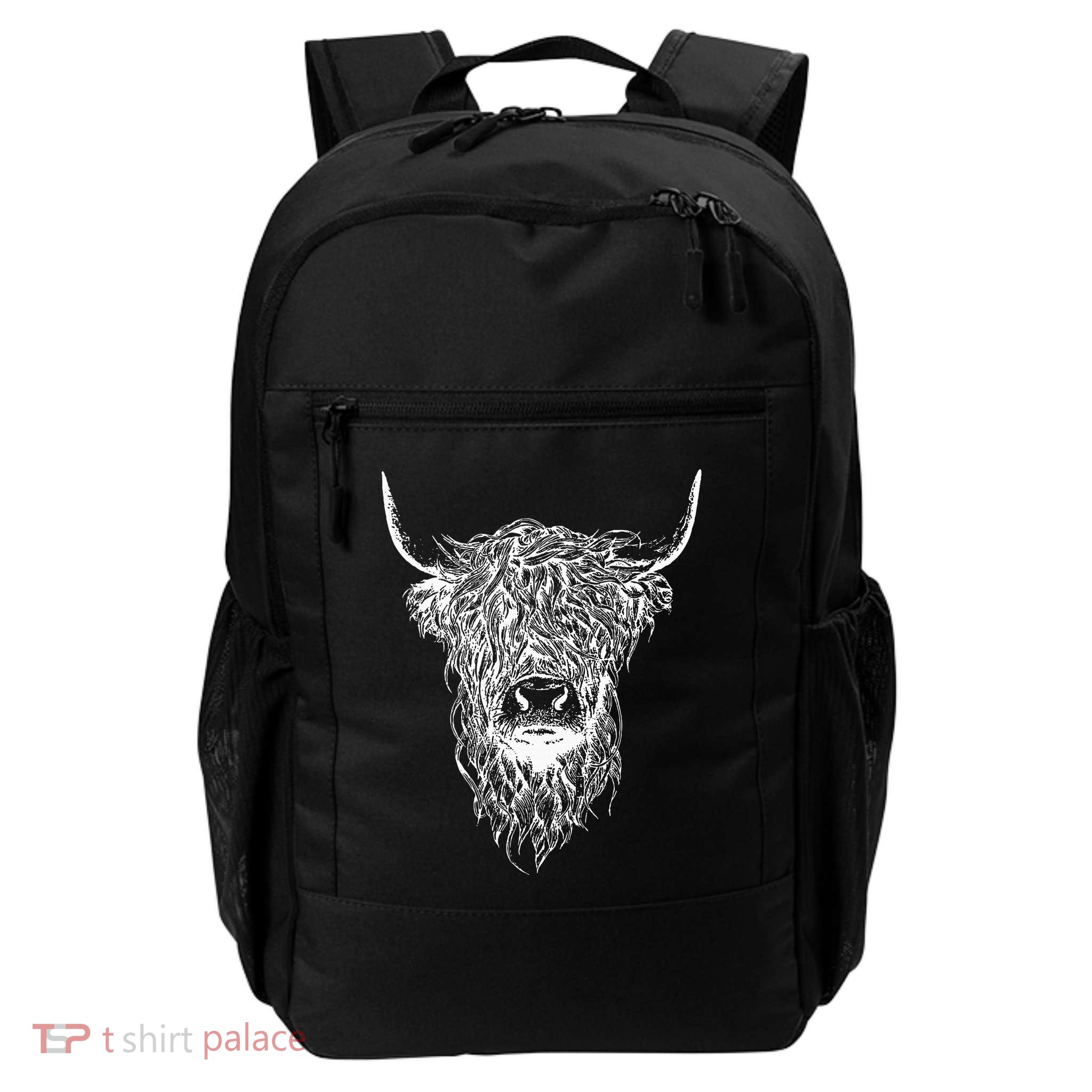 Scottish Highland Scotland Cattle Animal Cow Daily Commute Backpack