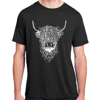 Scottish Highland Scotland Cattle Animal Cow Adult ChromaSoft Performance T-Shirt