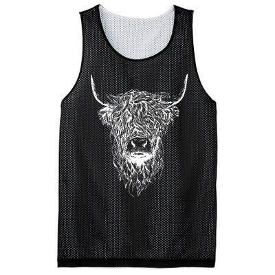 Scottish Highland Scotland Cattle Animal Cow Mesh Reversible Basketball Jersey Tank