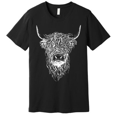 Scottish Highland Scotland Cattle Animal Cow Premium T-Shirt