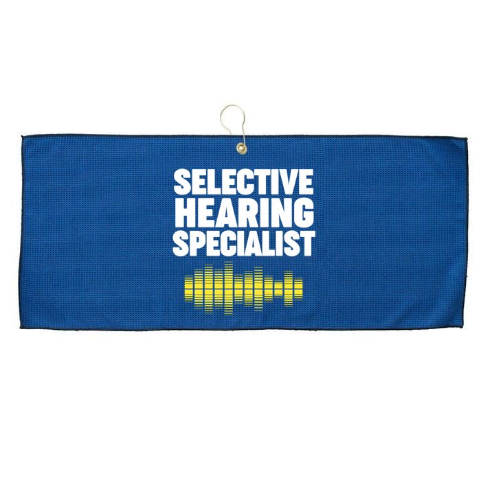 Selective Hearing Specialist Large Microfiber Waffle Golf Towel