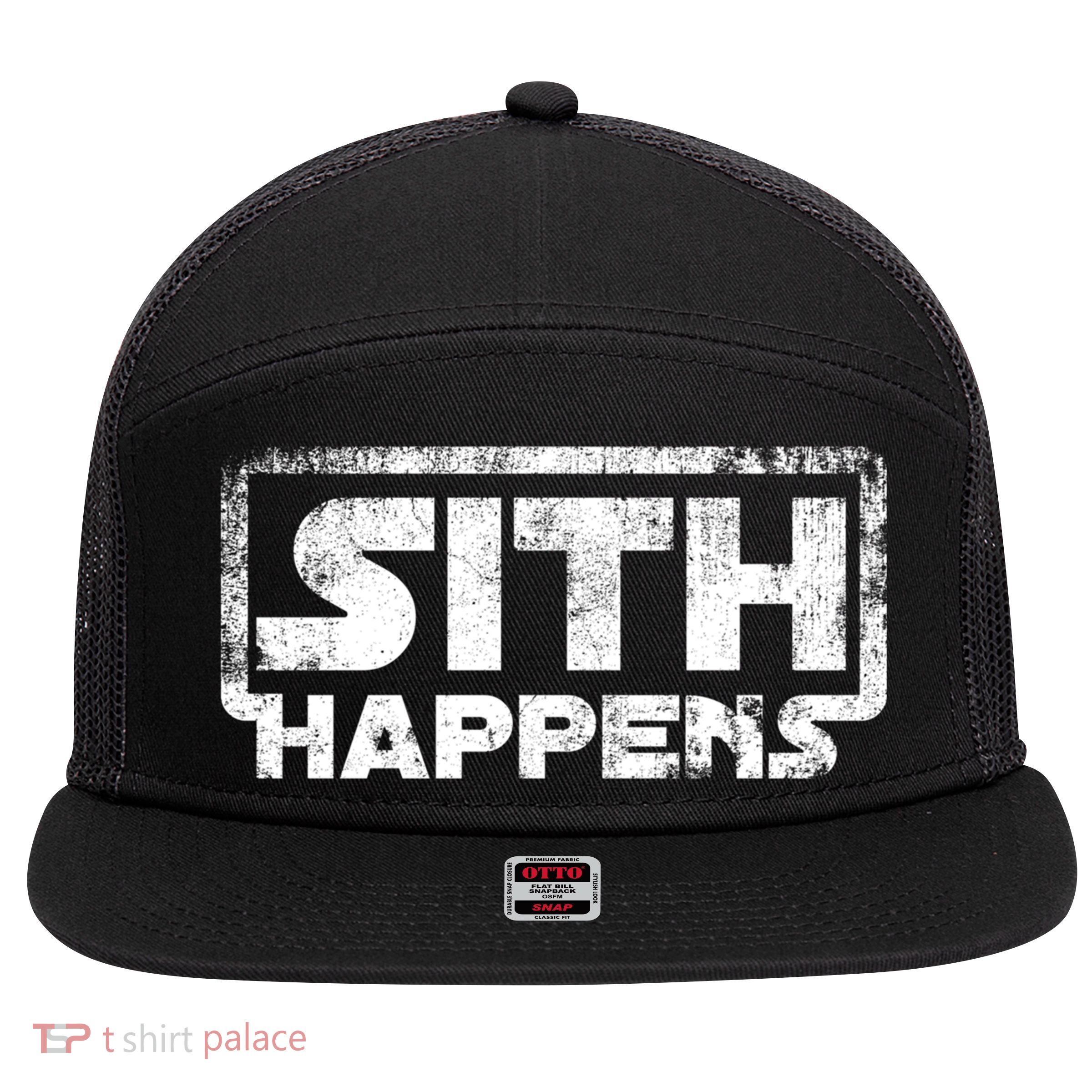 Sith Happens 7 Panel Mesh Trucker Snapback Hat