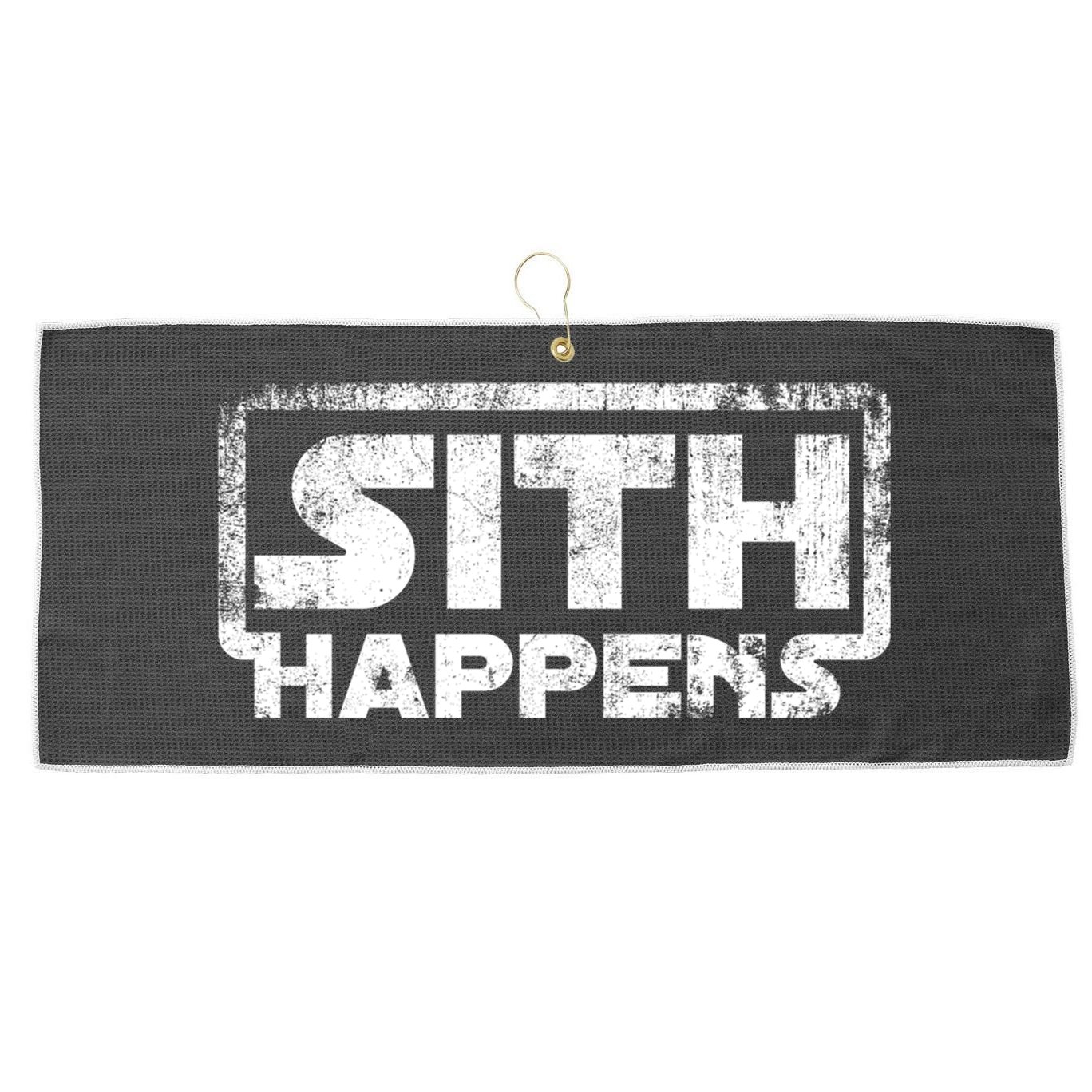 Sith Happens Large Microfiber Waffle Golf Towel