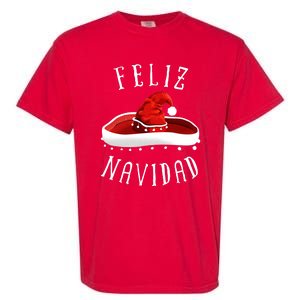 Santa Hat Sombrero Christmas Mexico Feliz Navidad Garment-Dyed Heavyweight T-Shirt