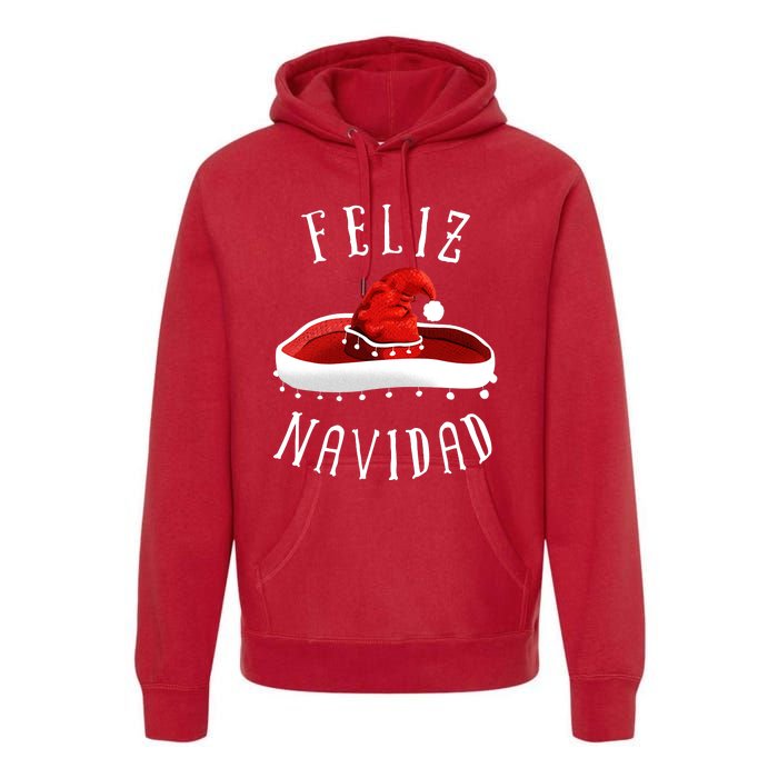 Santa Hat Sombrero Christmas Mexico Feliz Navidad Premium Hoodie